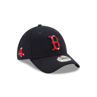 Blue Boston Red Sox Hat - New Era MLB 2021 Spring Training 39THIRTY Stretch Fit Caps USA3918502